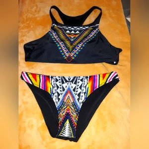 Womens size large,  poo chai two piece swimsuit